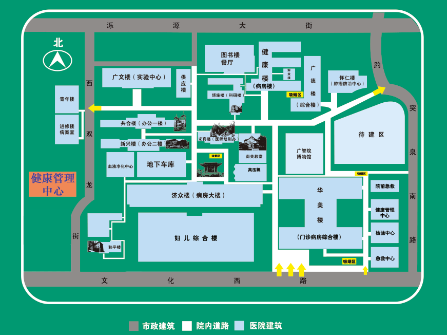 齐鲁医院内部分布图图片