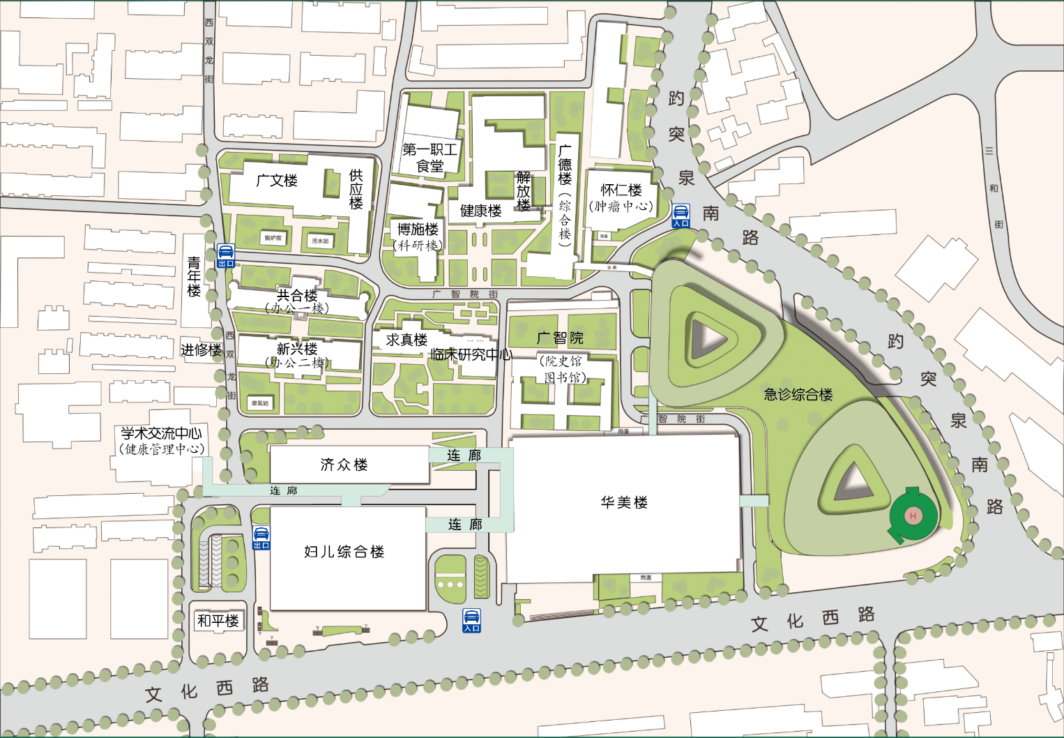 齐鲁医院的楼层分布图图片